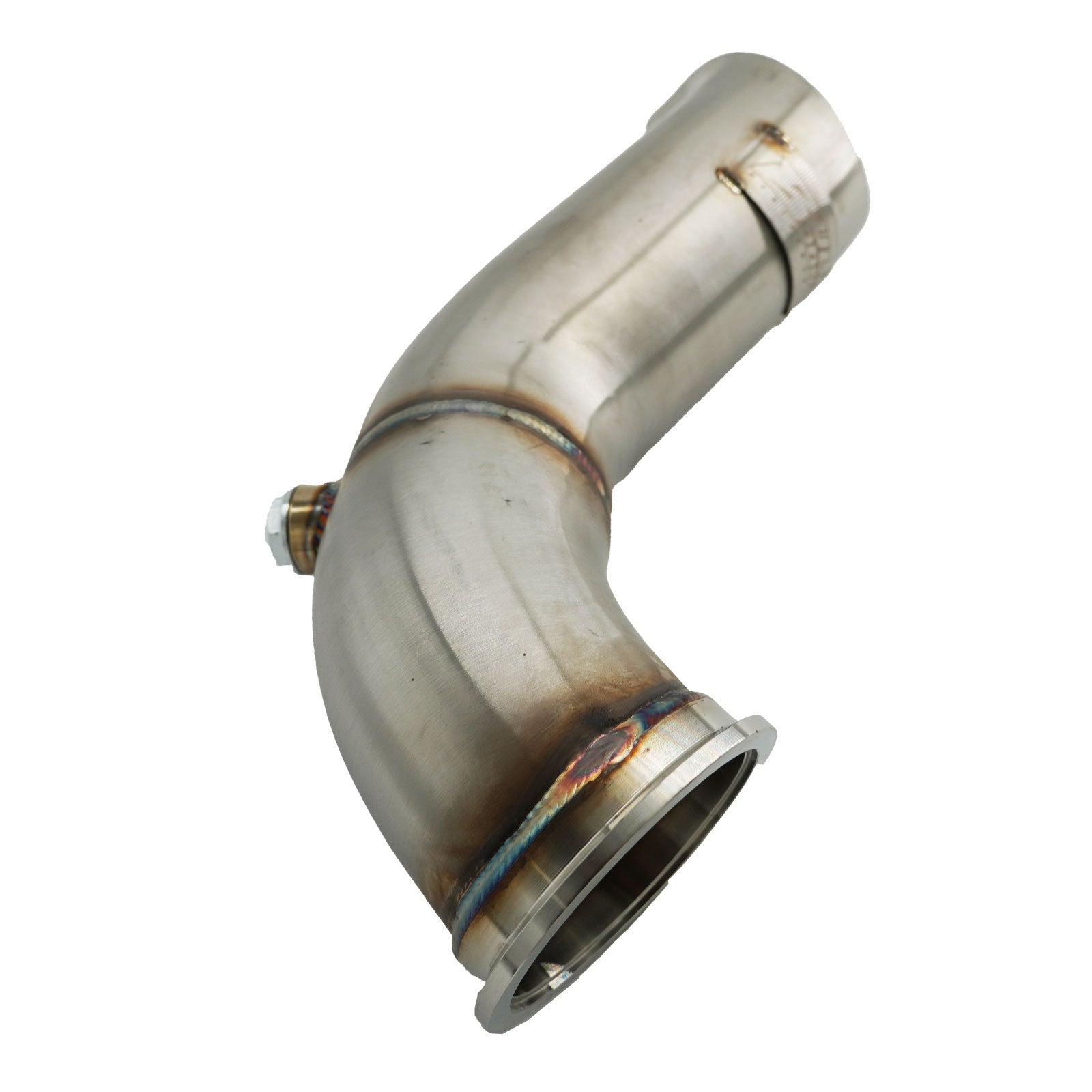 B Series Tear Drop Hood Exit Up Pipe Dump Tube For Top Mount Turbo Manifold Outlet