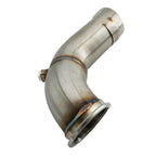 H Series Tear Drop Hood Exit Up Pipe Dump Tube For Top Mount Turbo Manifold Outlet