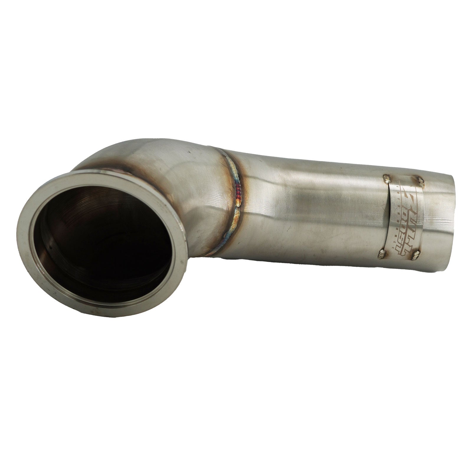 H Series Tear Drop Hood Exit Up Pipe Dump Tube For Top Mount Turbo Manifold Outlet