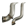 H Series Tear Drop Hood Exit Up Pipe Dump Tube For Top Mount Turbo Manifold Outlet