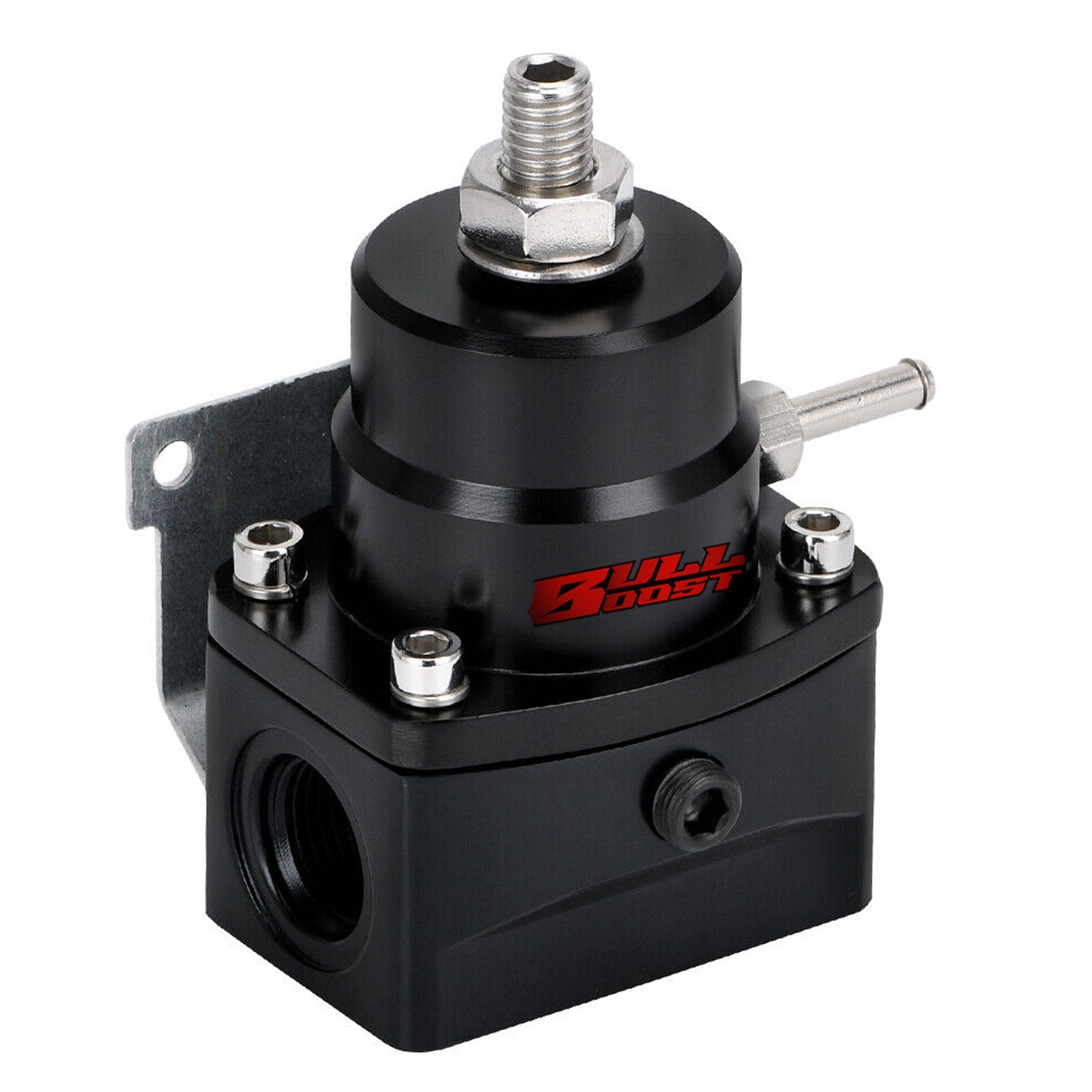 Universal Adjustable Fuel Pressure Regulator Kit W/ 100PSI Oil Gauge AN-6 Hoses