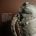 Eberlestock Brooks 7000 - Lightweight w/ EMOD Lid & Hydration Bladder Sleeve