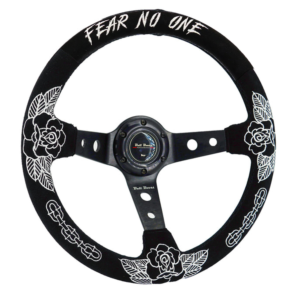 BW Rose Steering Wheel + Hub Adapter Kit For 96-06 Civic Prelude, S2000, Accord, RSX