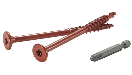 FastenMaster FlatLok 4" Structural Wood Screw 250 pc bucket