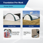 W40'xL80'xH20' Single Truss Arch Storage Shelter