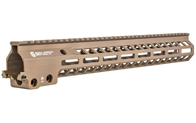 Geissele Automatics MK14 |  Super Modular Rail |  Handguard |  15" |  M-LOK |  Barrel Nut Wrench Sold Separately (GEI-02-243) |  Gas Block Not Included |  Desert Dirt Color |  Product Finishes |  Shade Variations and Other Imperfections Are Normal Due to