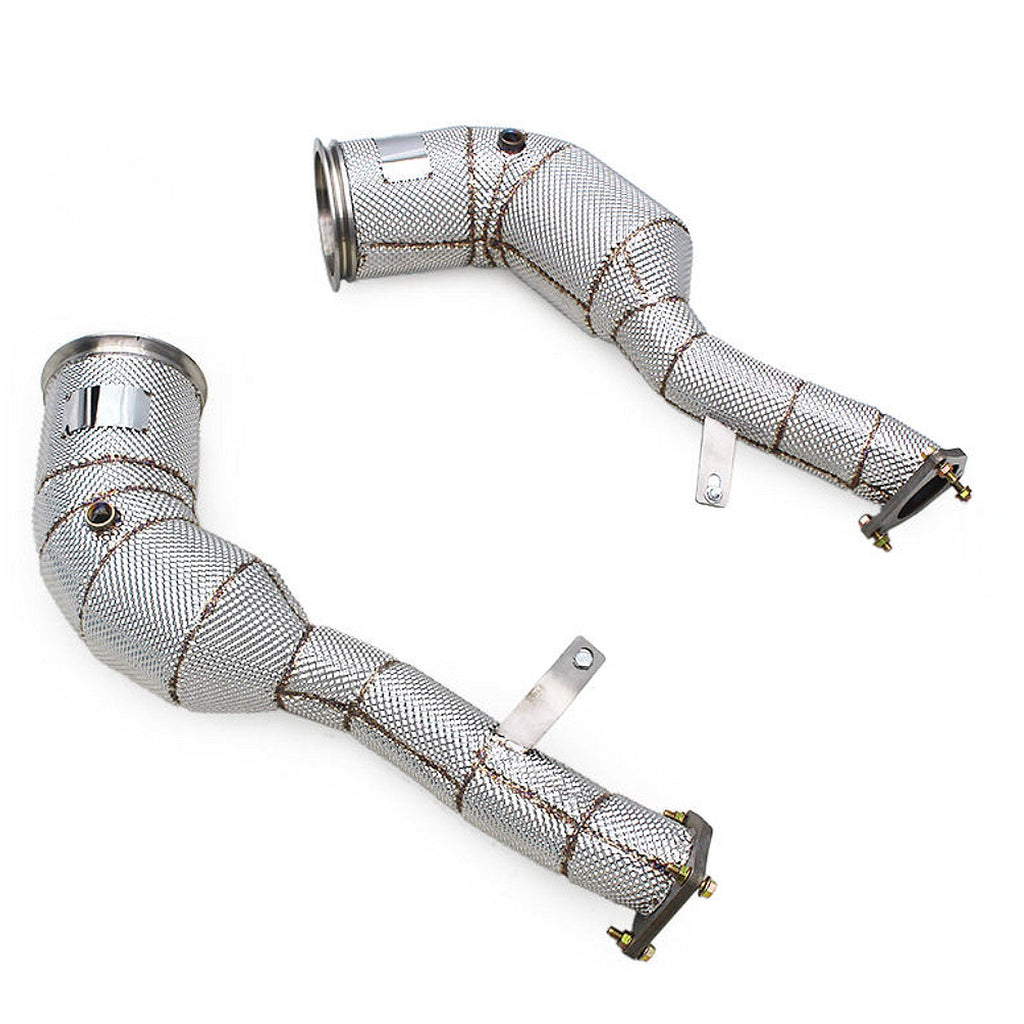 Catted Free Flow Stainless Steel Down Pipes for Porsche Macan Turbo GTS