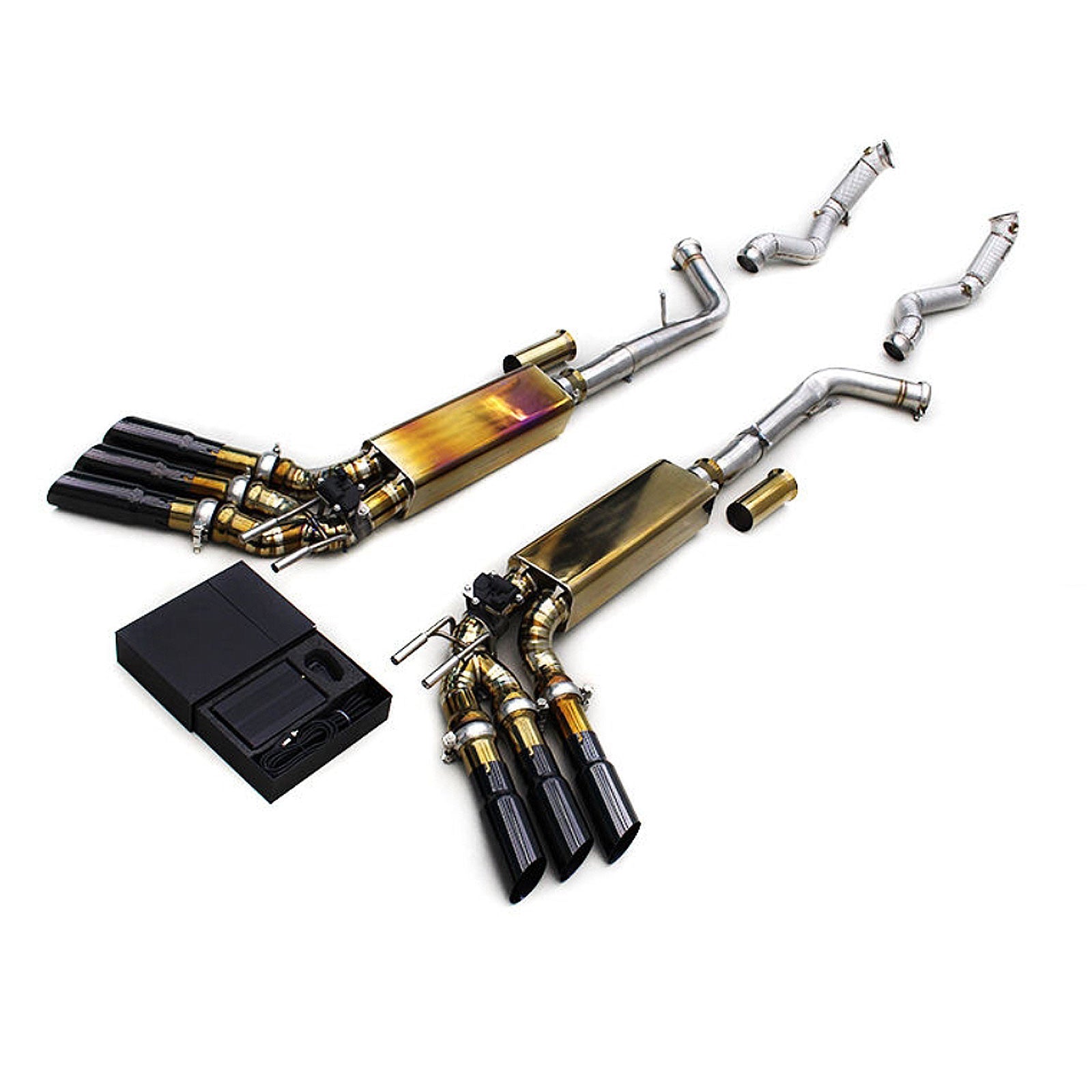 Titanium Catback Exhaust System Downpipes for Mercedes Benz G500 G550 W463