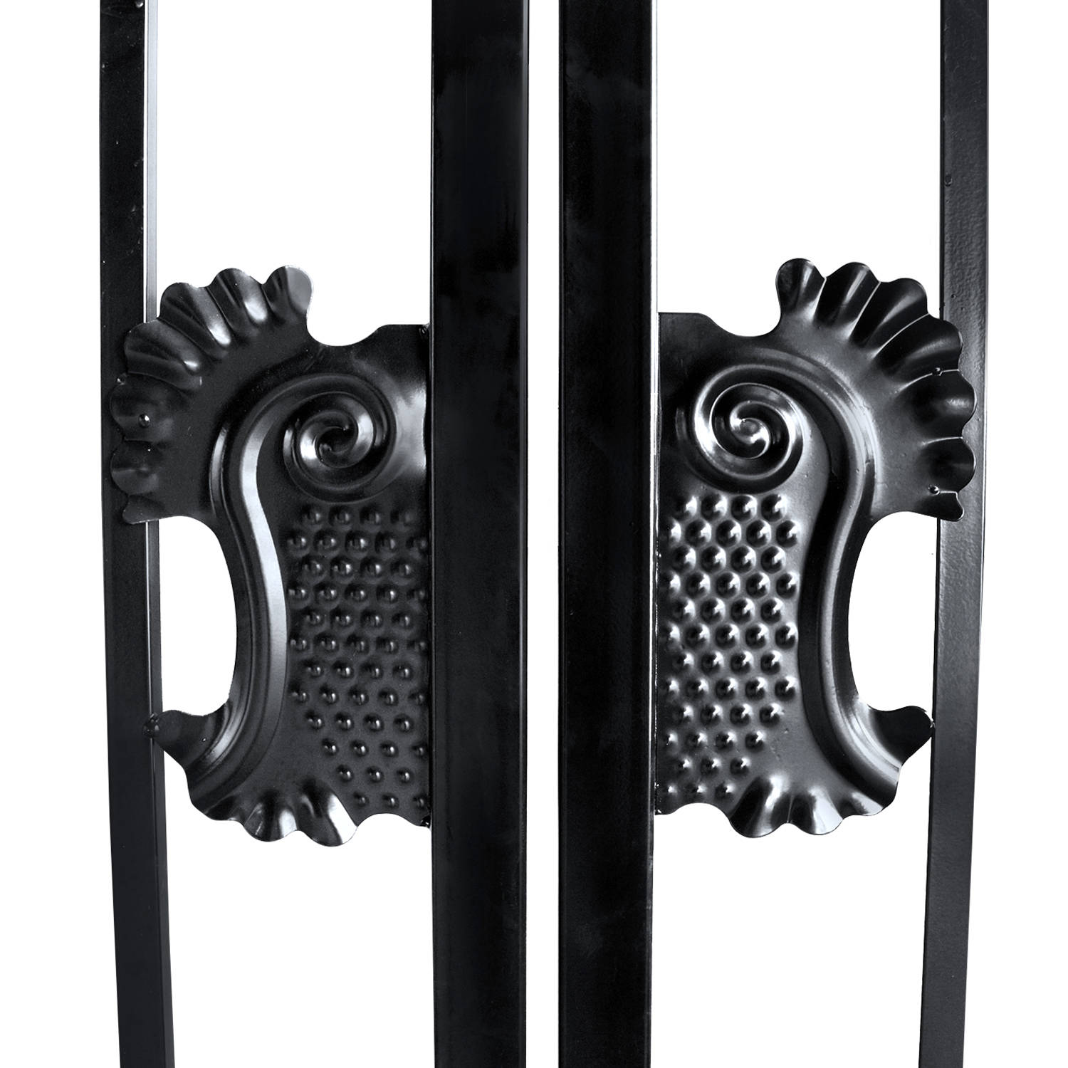 12x8 ft Dual Swing Driveway Steel Gate
