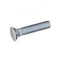 5/8-11 x 2 Grade 5 Plow Bolt No. 3 Head Fully Threaded Zinc Plated - Bulk (250)