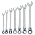 Standard Wrenches, 7-pc Metric Reversible Ratchet, Polished Chrome