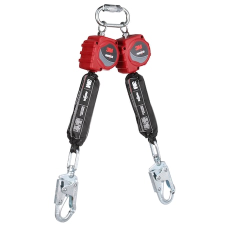 Protecta Self-Retracting Lifeline, 6 ft. Length, Swivel Snap Hook, Steel, 2 Leg(s)