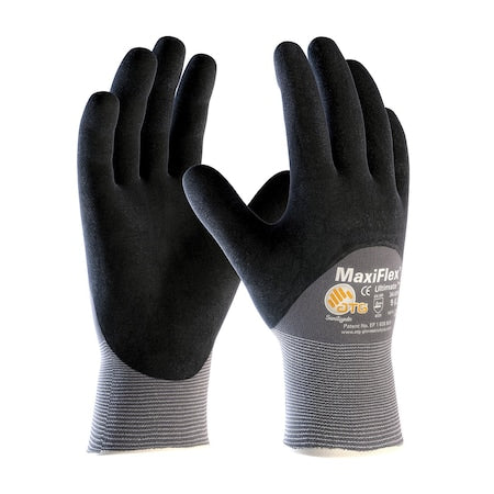 Coated Gloves, Foam Nitrile, Foam, 3/4 Dip, 3 Abrasion Level, Gray, S (7) 12 PK