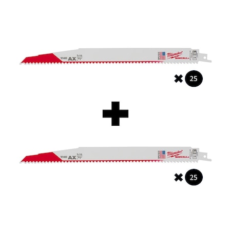 9" 5 TPI The Ax Sawzall Blade Combo (50 Pk)