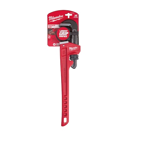 18 in L 2 1/2 in Cap. Alloy Steel Straight Pipe Wrench