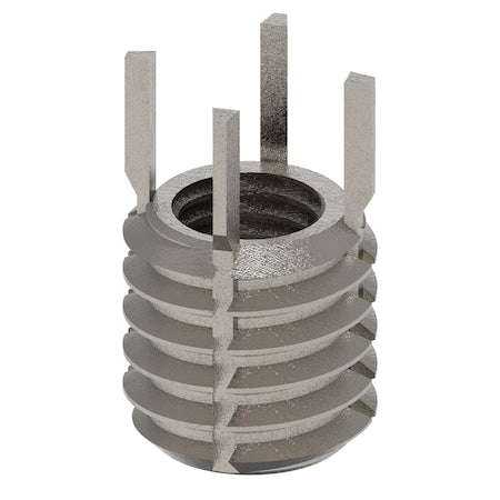 Key Locking Thread Insert, Thin Wall, 4 Keys, 1/4"-28 Int Thrd Sz, 3/8"-16 Ext Thrd Sz, 10 PK
