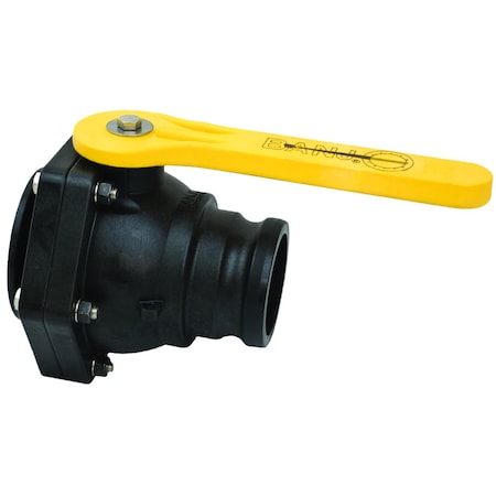 Manual 2-Way Ball Valve,Flange,Polypro