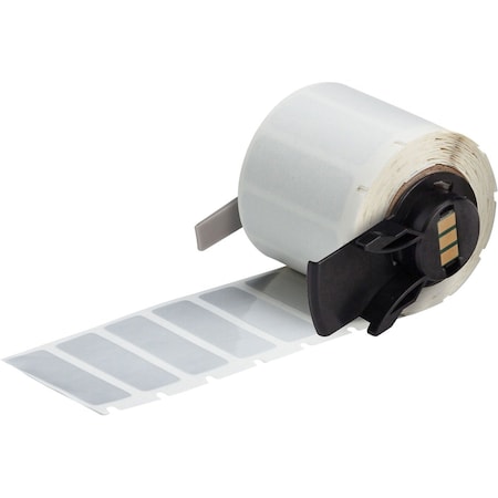 Pre-Cut Label Stock Roll, Silver, Gloss