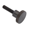 Thumb Screw, 3/8"-24 Thread Size, Round, Black Oxide Steel, 5/16 in Head Ht, 2 9/16 in Lg