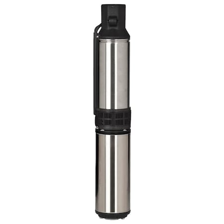 Submersible Pump, 1 hp, 230V AC, 2 Wires, 8.2 A, 15 Stages, 5 gpm