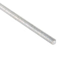 Fully Threaded Rod, 1/4"-20, 10 ft, Steel, Grade A, Zinc Plated Finish