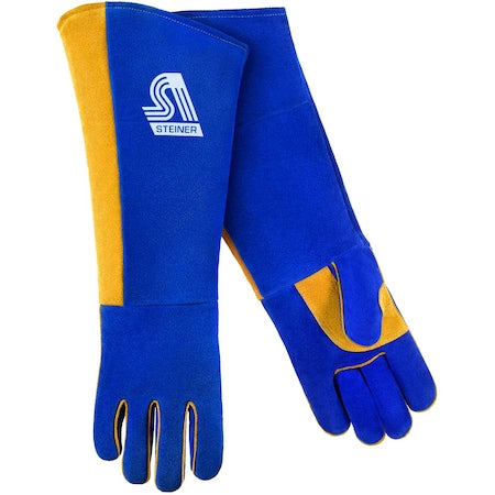 Series B Welding Gloves, Extended Gauntlet Cuff, Wing Thumb, Premium Cowhide Leather, L, 1 PR