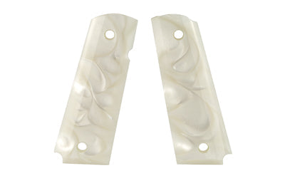 Hogue Polymer Grip |  Fits 1911 Govt Model |  Pearlized |  Ambi Cut |  White