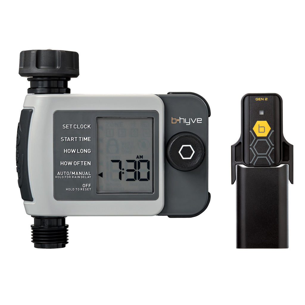 B-hyve XD Bluetooth 1-Outlet Hose Faucet Timer w/Hub 24516