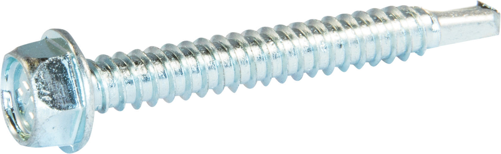 12-14 x 3/4 Hex Washer Head Self Drilling Screw Zinc Plated Tek #3 (4000)