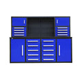 7 ft Garage Workbench Cabinet (18 Drawers & 4 Cabinets & Pegboard)