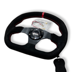 Suede Steering Wheel + Short Hub Adapter Kit For Ford F 150 350 450