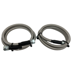 SS Braided Transmission Cooler Hose Lines Fittings TH350 700R4 TH400 52" Length