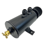 Pro Series Baffled 10AN Oil Catch Can Hose Kit and Fittings Universal AN10 Black