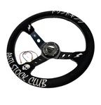 Suede Steering Wheel + Short Hub Adapter Kit For 02-07 Subaru Impreza WRX STI Legacy
