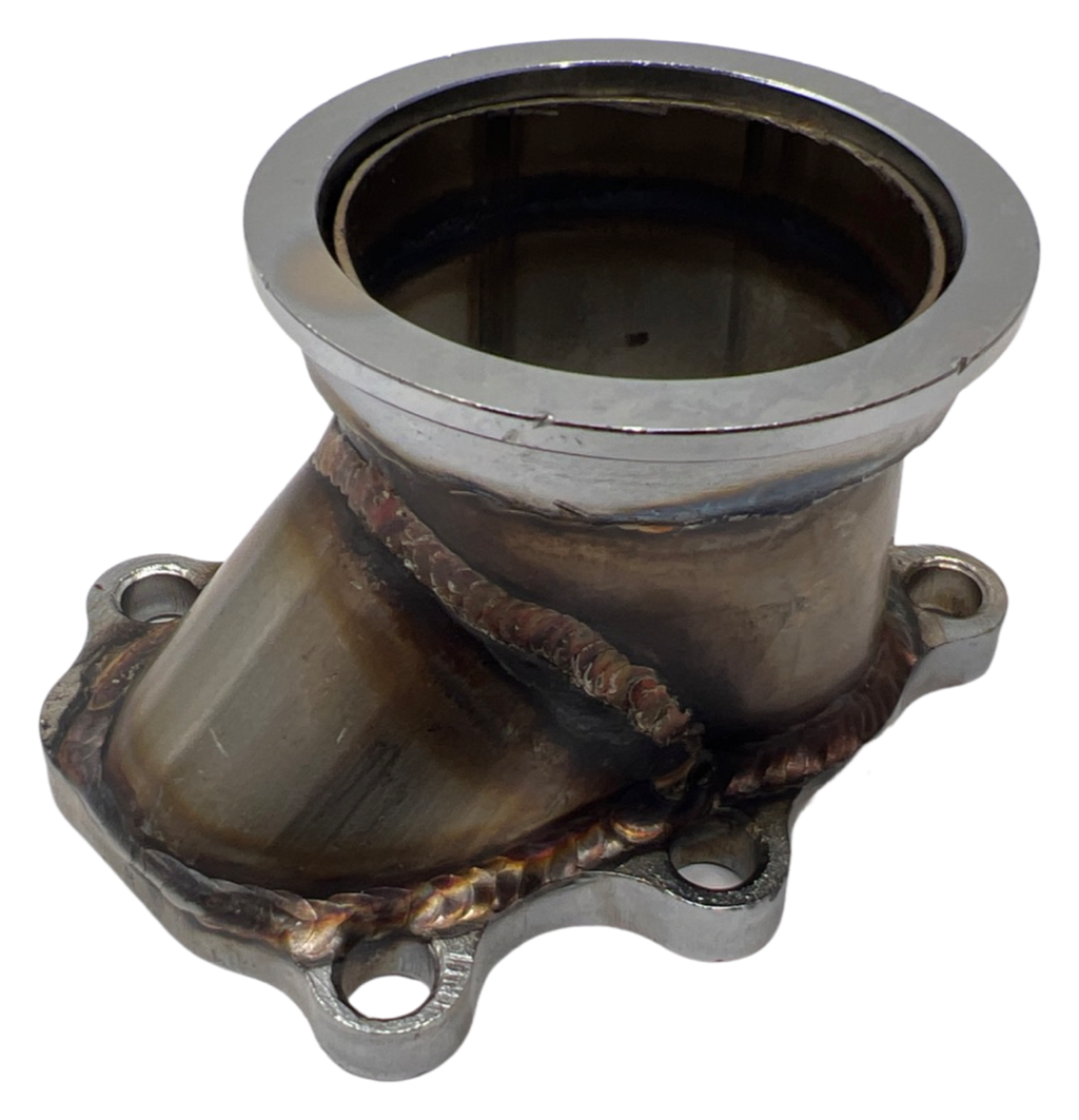 Stainless Steel 2.5"/63mm Vband Clamp Flange Turbo Down Pipe Adapter V-Band Downpipe Connector for T25 T28 GT25 GT28