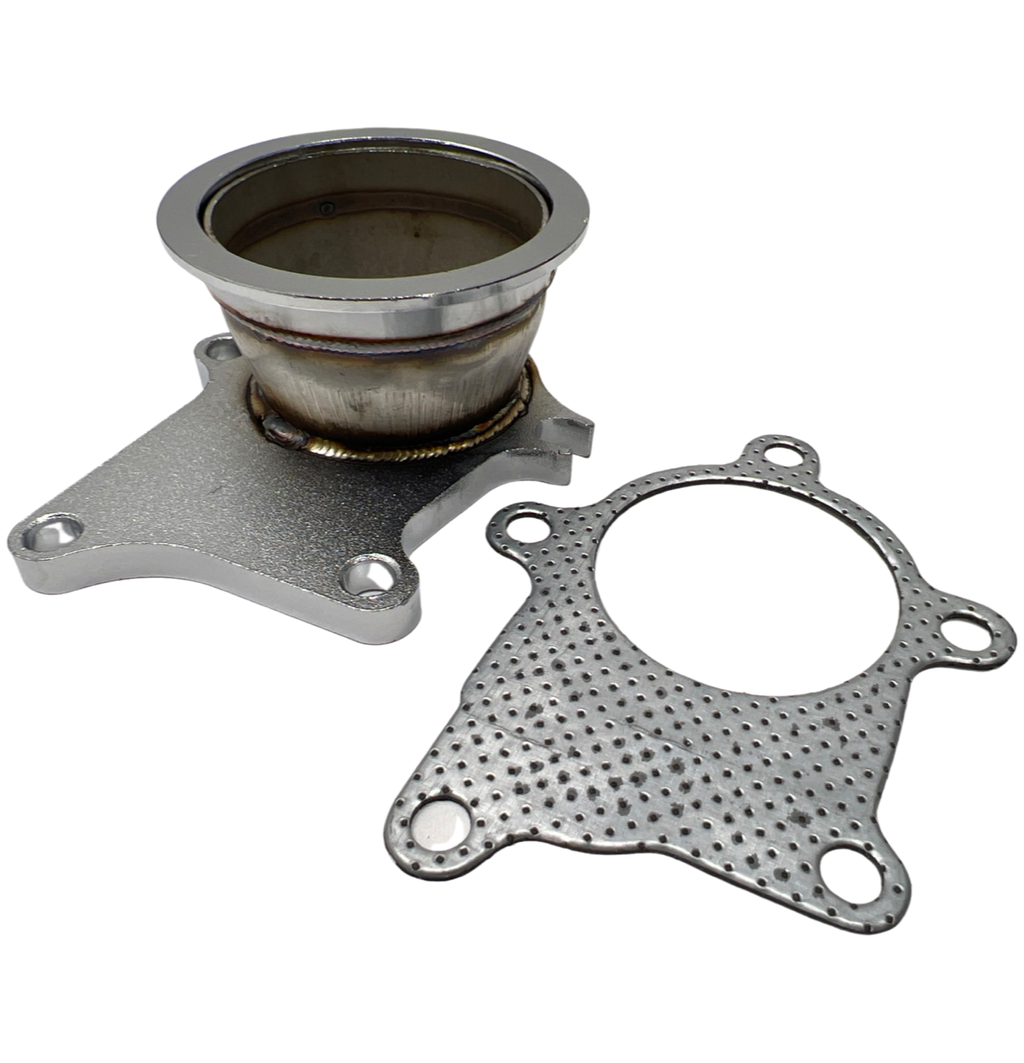 Fit T3 T4 Turbo Exhaust Down Pipe 5 Bolt Flange to 3 Inch 76mm V-Band Adapter