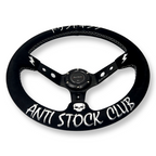 Anti-Stock Suede Steering Wheel + Short Hub Adapter for 83-04 Ford Mustang / 89-92 Ford Ranger