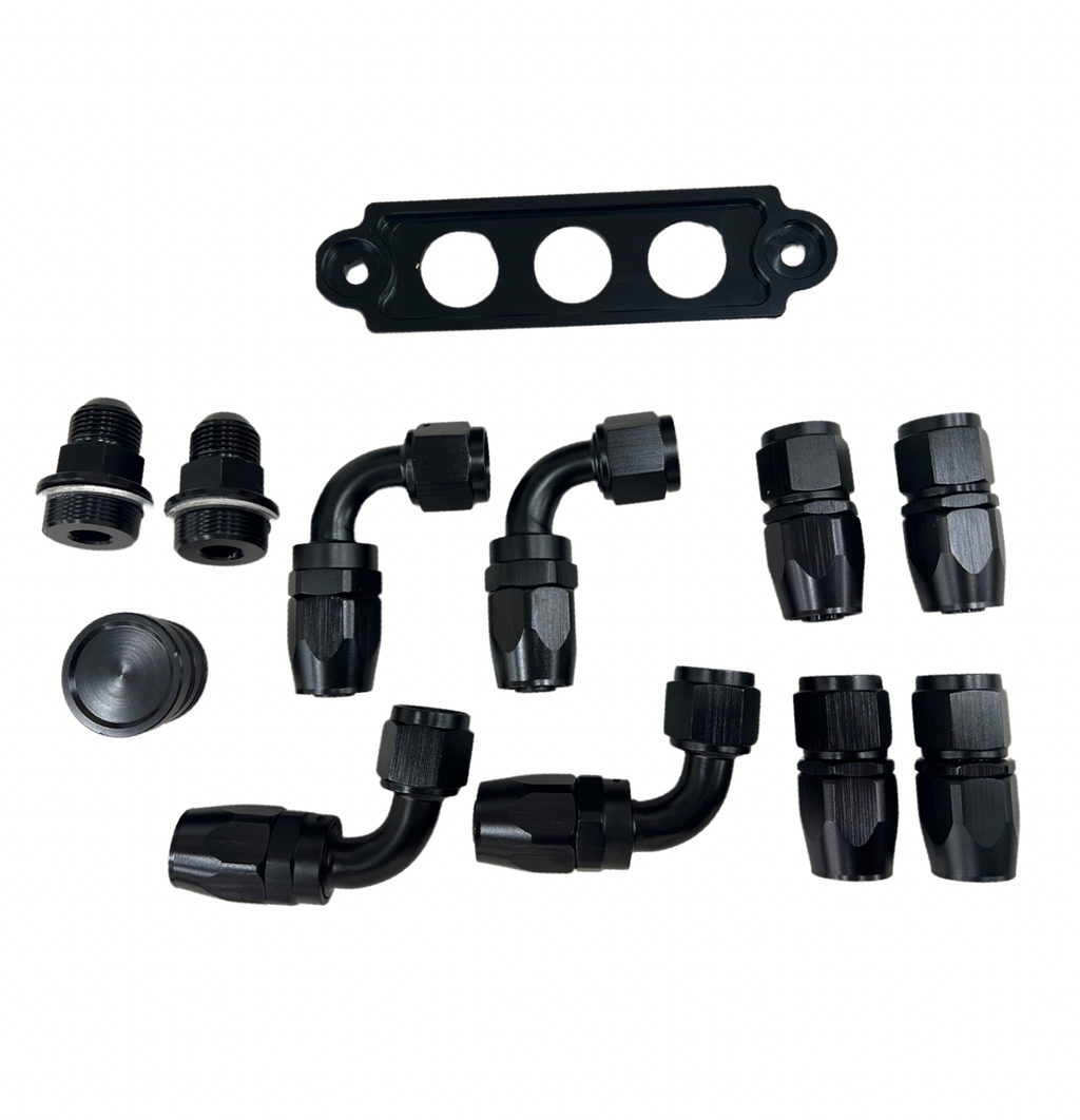 Pro Series Oil Catch Can For Honda Civic Acura Integra 4 Port -10AN With Hoses