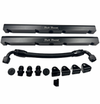 Z893 LS1 / LS6 -8AN high flow BLACK fuel rails w/ fittings & crossover hose for Corvette CTS Camaro