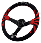 Rising Sun Suede Leather Steering Wheel Hub Adapter Kit For Impreza WRX Legacy