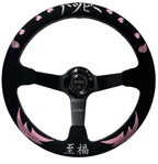 Street Bliss Heart 350mm Steering Wheel + Short Hub Adapter Kit For Mustang Focus Fiesta Mazda