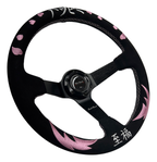 Street Bliss Infiniti G35 G37 Suede 3"Deep Dish Steering Wheel + Quick Release Short Hub Adapter