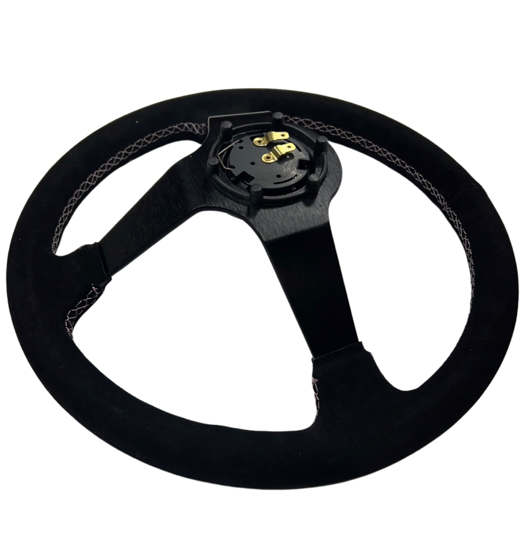 Deadboyz Suede Leather Steering Wheel Hub Adapter Kit For Impreza WRX Legacy
