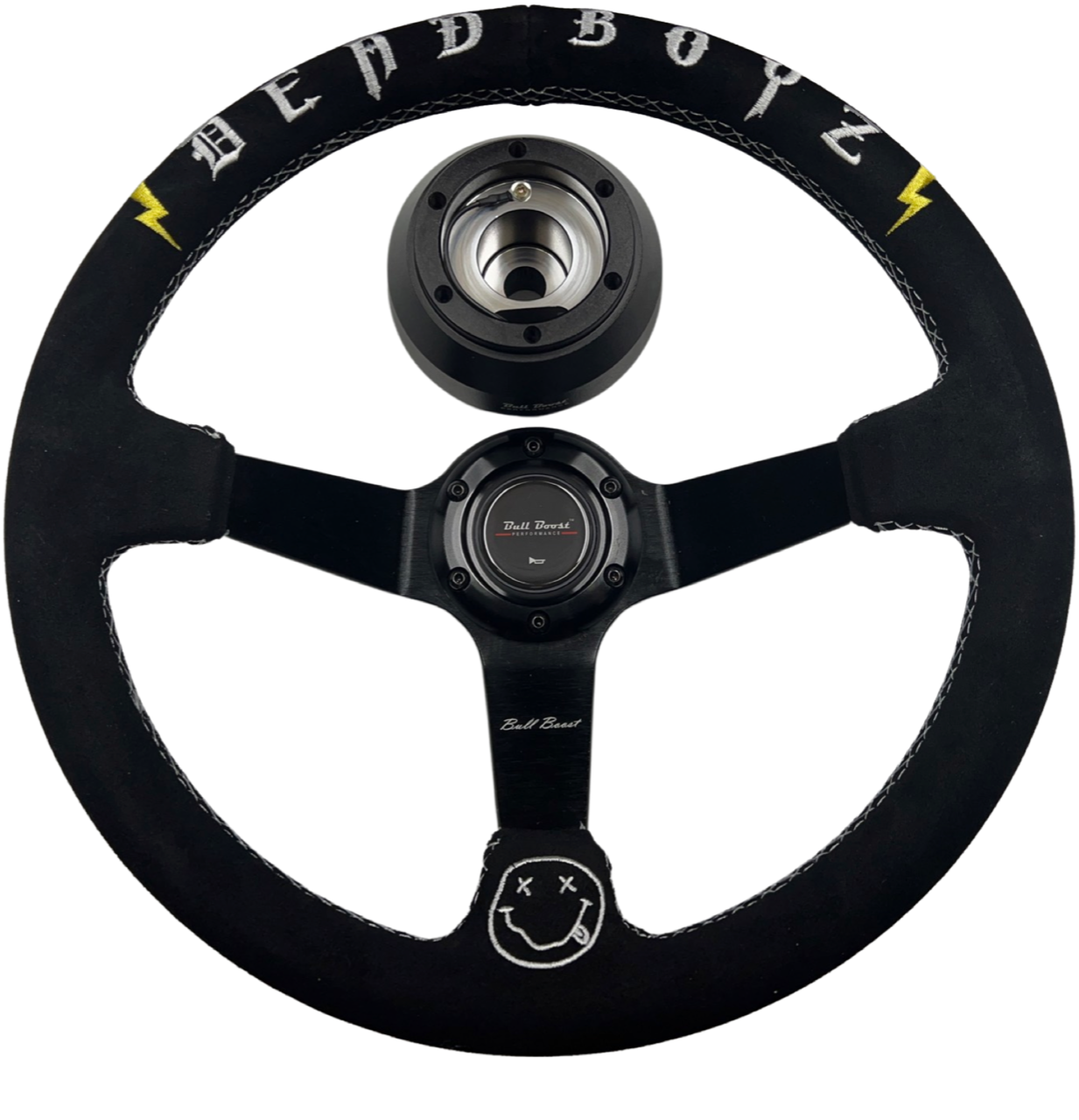 Deadboyz Suede Deep Dish Steering Wheel Short Hub Adapter Kit For 2022+ GR86 Subaru BRZ FRS tC xB xD