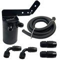 Universal Performance Oil Catch Can 2 Port -6AN + Adjustable Mounting Bracket Kit Turbo V2
