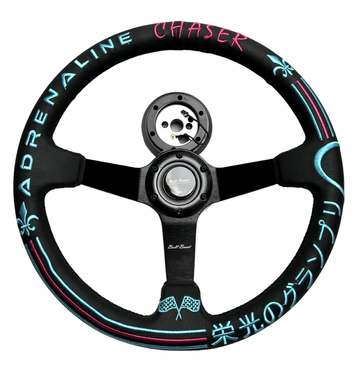 Leather 6 Bolt Steering Wheel Hub Adapter For Dodge GM Buick Chevy Vehicles