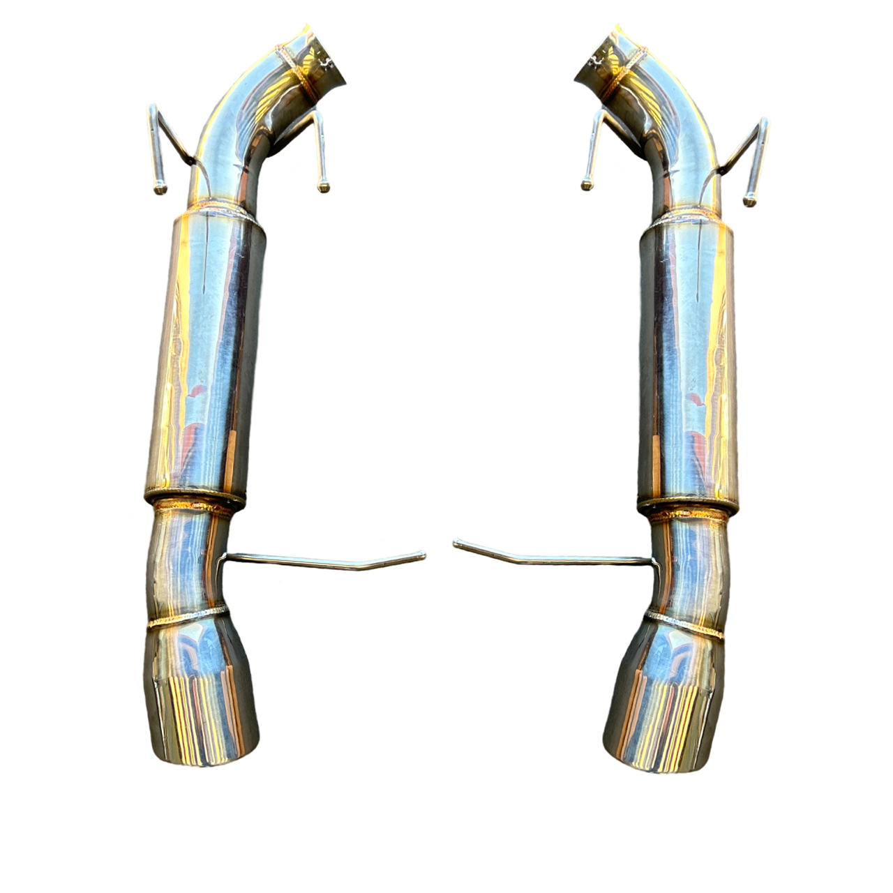 Dual 3" Axle-Back Exhaust w/ 4" Tips for 13-14 Ford Mustang GT 5.0 Coyote V8