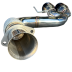 Catback Exhaust for 20-24 Chevrolet Corvette C8 Burnt Tips 6.2L V8 Mandrel 304SS