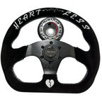 Quadro Flat Racing Steering Wheel + Hub Adapter Boss Kit for Civic, Del Sol, Integra