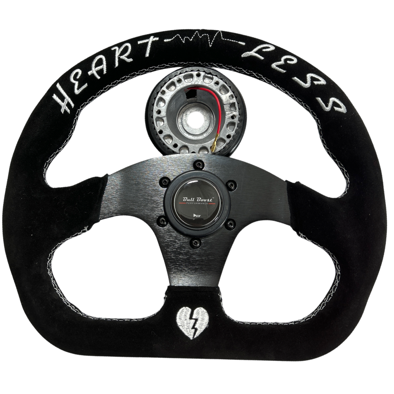 Quadro Flat Racing Steering Wheel + Hub Adapter Boss Kit for Civic, Del Sol, Integra